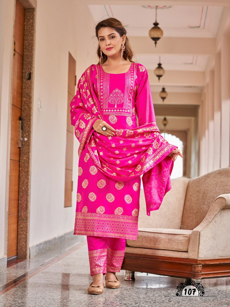 Banwery Nykaa New Fancy Festival Wear Rayon Kurti Pant With Dupatta Collection